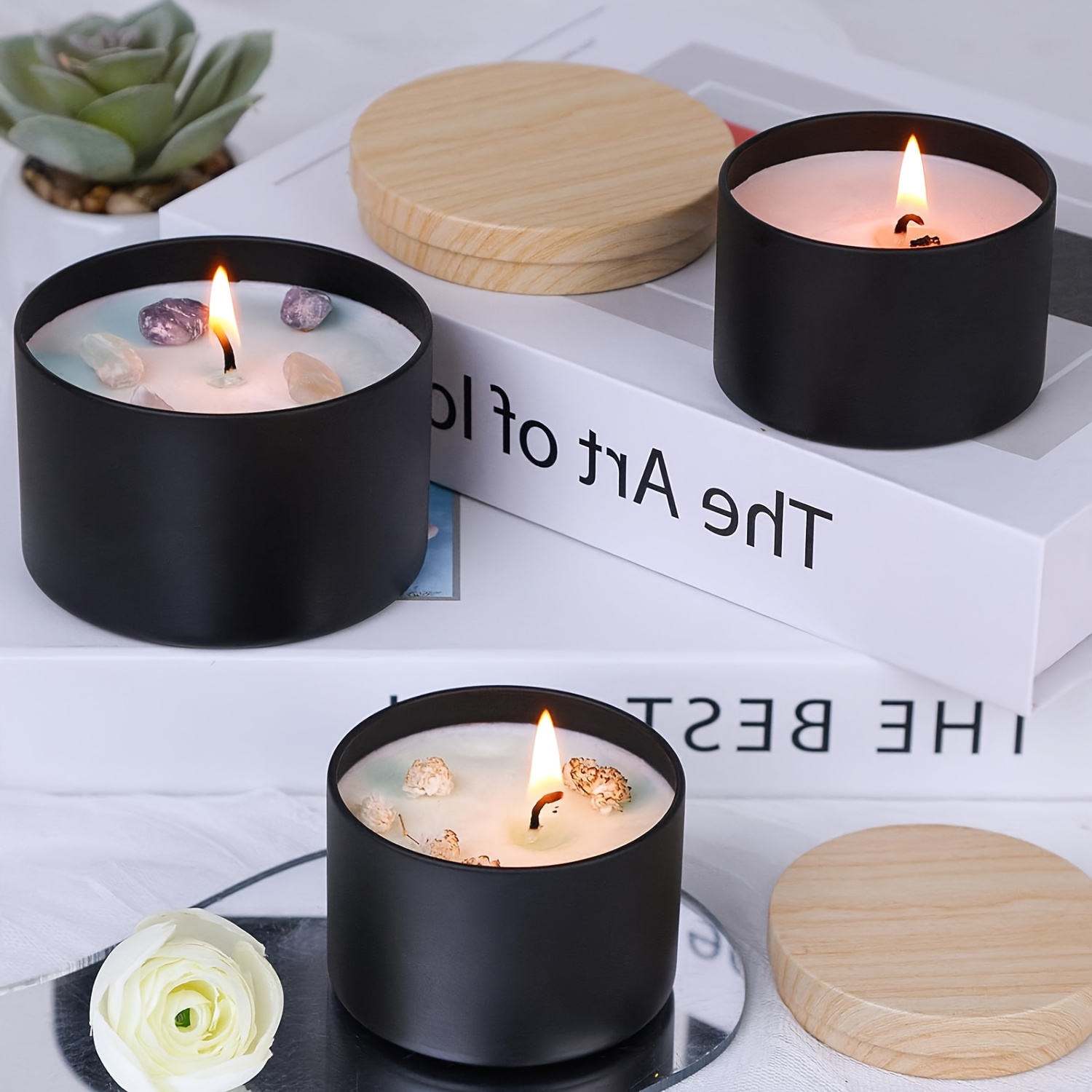 Stoples lilin hitam dengan tut - Candle Making Supplies Jars ulasan dan harga