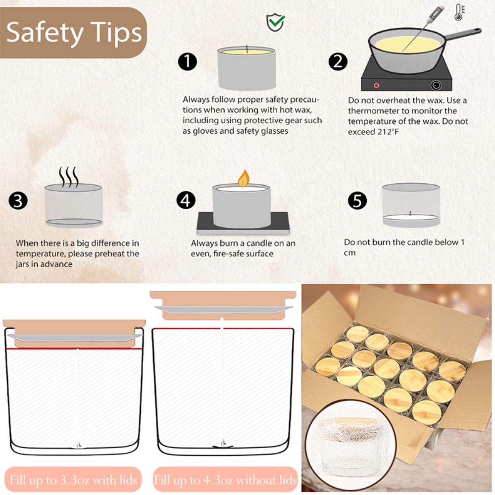 Toples Lilin Kaca Bening Baru  - Candle Making Supplies Jars ulasan dan harga