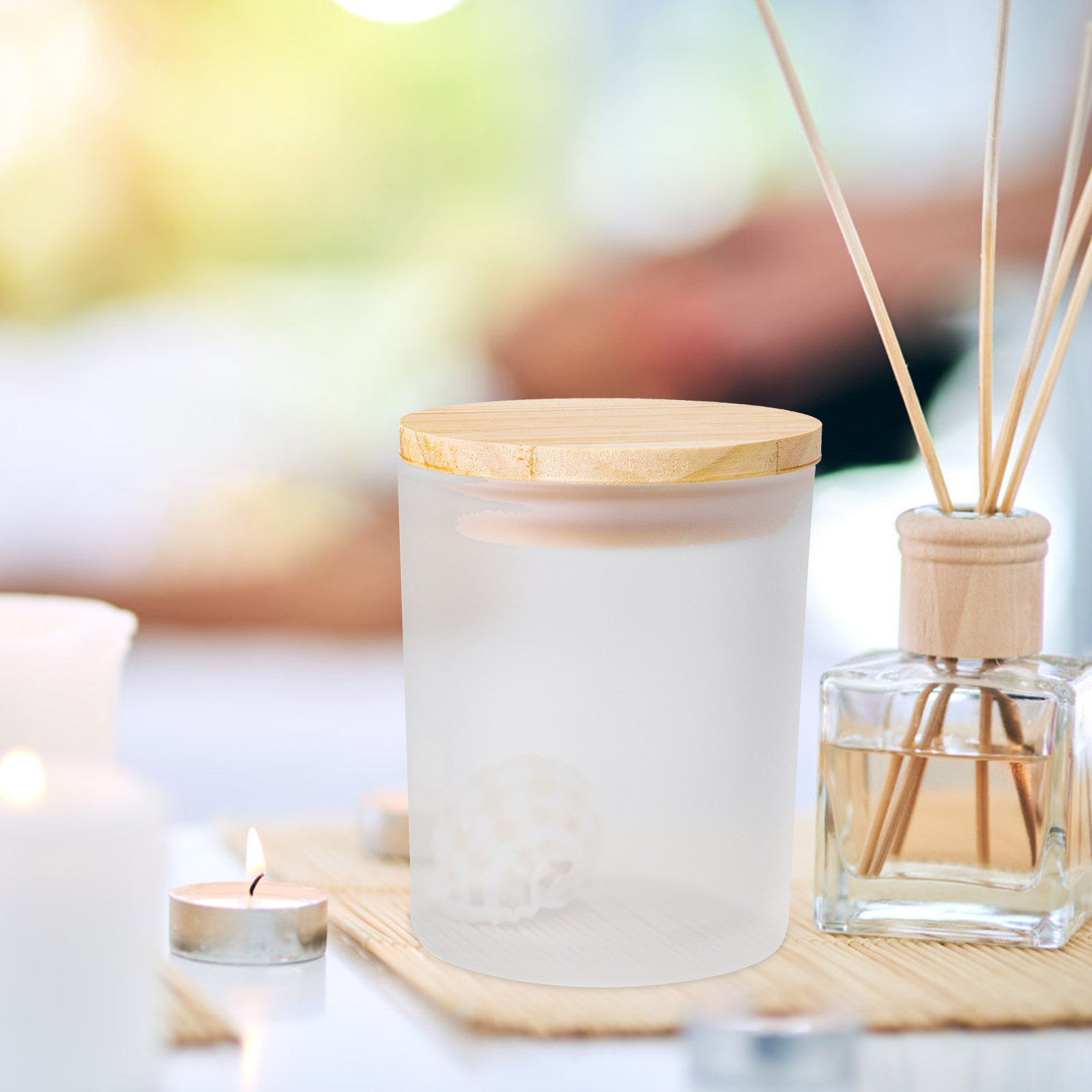 4 Buah Gelas Frosted dengan Tu - Candle Making Supplies Jars ulasan dan harga