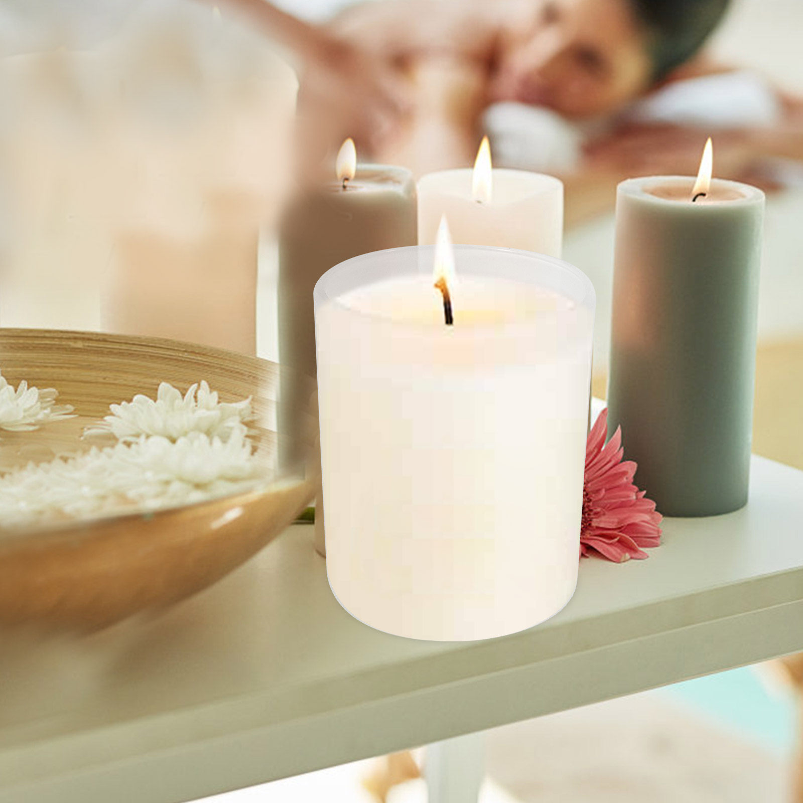 4 Buah Gelas Frosted dengan Tu - Candle Making Supplies Jars ulasan dan harga